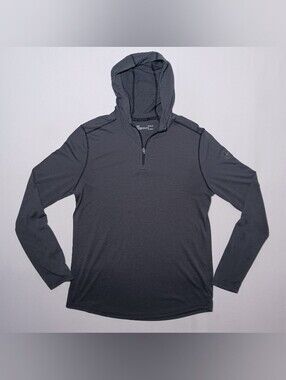 Under Armour Mens HeatGear Threadborne Lightweight 1/4 Zip Hoodie Large Gray